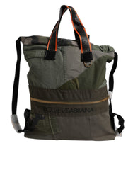 Dolce & Gabbana Militärgrüner Patchwork-Rucksack