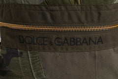 Dolce & Gabbana Militärgrüner Patchwork-Rucksack