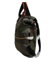 Dolce & Gabbana Militärgrüner Patchwork-Rucksack