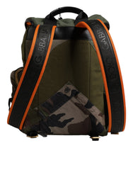 Dolce & Gabbana Militärgrüner Patchwork Reise-Rucksack