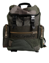Dolce & Gabbana Militärgrüner Patchwork Reise-Rucksack