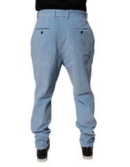 Dolce & Gabbana Light Blue Jeans aus Kordsamt-Baumwolle im Skinny-Schnitt
