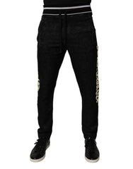 Dolce & Gabbana Schwarze Jogginghose mit mittlerer Bundhöhe für Herren