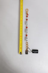 Dolce & Gabbana Mehrfarbiges Armband mit DG Logo-Würfeln aus goldfarbenem Messing