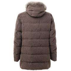 Herno Braune Bomberjacke aus Baumwolle