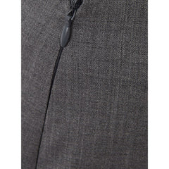 Lardini Midirock aus grauer Wolle