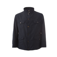 Lardini Blauer Wollmantel