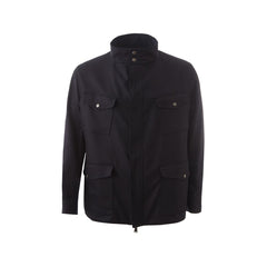 Lardini Blauer Wollmantel