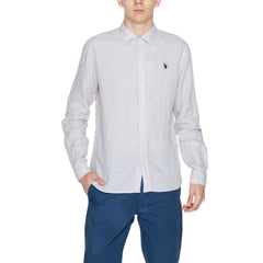 U.S. POLO ASSN. Beiges Leinenhemd