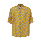 Fendi Geel Zijden Shirt met Korte Mouwen