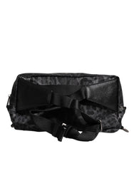 Dolce & Gabbana Schwarz Grau Leopard DG Logo Gürtel Bauchtasche