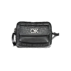 Calvin Klein Schwarze Damen-Schultertasche aus Polyester