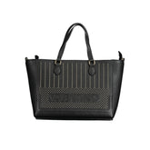 Mario Valentino Nero Polyurethane Women's Bag with Adjustable Shoulder Strap