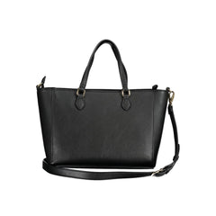 Mario Valentino Nero Polyurethane Women's Bag with Adjustable Shoulder Strap