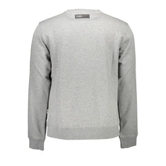 Plein Sport Gray Cotton Mens Sweater