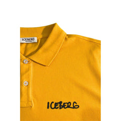 Iceberg Yellow Cotton Men Polo Shirt