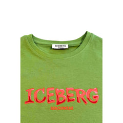 Iceberg Grünes Baumwoll Herren T-Shirt
