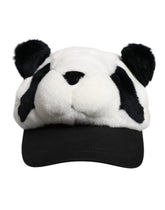 Dolce & Gabbana Zwart Witte Panda Bont Dames Baseballpet