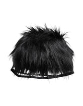 Dolce & Gabbana Zwarte Kunstbont Bucket Hat