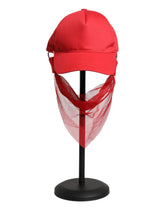 Dolce & Gabbana Rode Katoenen Dames Baseballcap met 6 Panelen