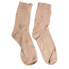 Dolce & Gabbana Beige Einfarbige Stretch Wadenlange Herrensocken