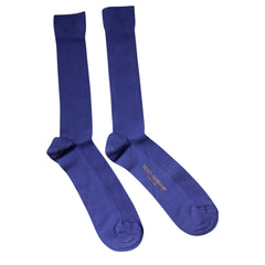 Dolce & Gabbana Lila Baumwolle Logo Wadenhohe Socken