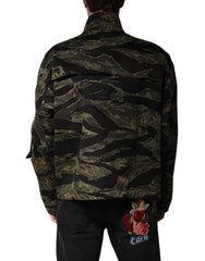 Dolce & Gabbana Bomberjacke aus Baumwolle mit Tarnmuster in mehreren Farben