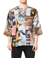 Dolce & Gabbana Buntes Patchwork Kurzarmhemd