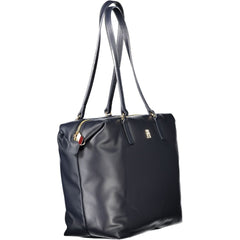 Tommy Hilfiger Damen-Schultertasche aus blauem Polyester