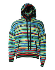 Dolce & Gabbana Mehrfarbiger Kapuzenpullover aus Baumwolle