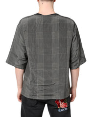Dolce & Gabbana T-Shirt mit schwarz-weißem Grafikprint und kurzen Ärmeln