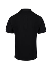 Burberry Black Cotton Collared Polo Shirt