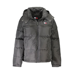 Tommy Hilfiger „Schwarze Damen-Polyesterjacke mit abnehmbarer Kapuze“