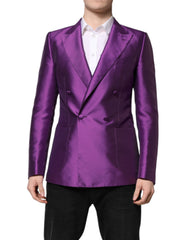 Dolce & Gabbana Lila Zweireiher Herren Anzug Sakko Blazer