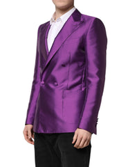Dolce & Gabbana Lila Zweireiher Herren Anzug Sakko Blazer