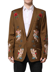 Dolce & Gabbana Brauner MARTINI Einreiher Mantel Blazer