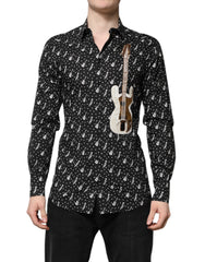 Dolce & Gabbana Black GOLD Instrument Embellished Shirt