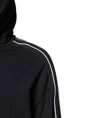 Dolce & Gabbana Schwarzer Kapuzenpullover aus Baumwolle mit Logo