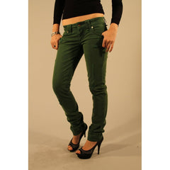 John Galliano Grüne Baumwoll-Damenjeans