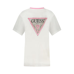 Guess Jeans Damen T-Shirt aus weißer Baumwolle