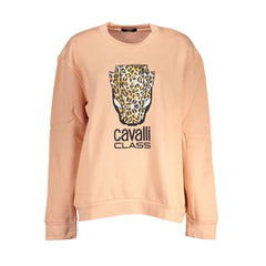 Cavalli Class Rosa Damen-Sweatshirt aus Polyester