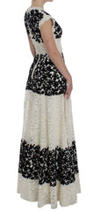 Dolce & Gabbana Maxikleid mit floraler Spitze und Stickerei