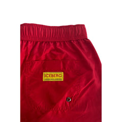 Iceberg Rote Polyester Herren Badeshorts