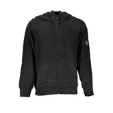 Calvin Klein Black Cotton Men Sweater with Hood and Pockets