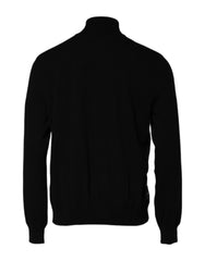 Dolce & Gabbana Schwarzer weißer Bandana-Print-Pullover mit durchgehendem Reißverschluss