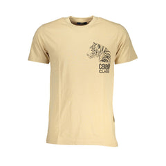 Cavalli Class Beiges Baumwoll-Herren-T-Shirt