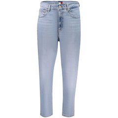 Tommy Hilfiger Azzurro Damen-Jeans mit hohem Bund aus Baumwolle