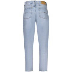 Tommy Hilfiger Azzurro Damen-Jeans mit hohem Bund aus Baumwolle
