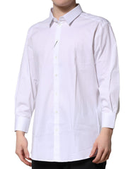 Dolce & Gabbana White GOLD Long Sleeves Dress Formal Shirt