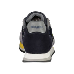 Blauer Herren-Sneaker aus blauem Leder